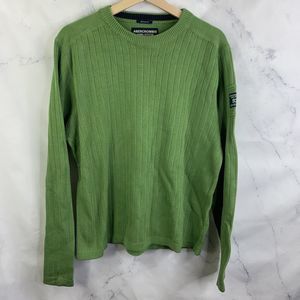 Vintage Abercrombie Fitch Sweater Mens SZ XL Pullover Chunky Green Cable Ribbed